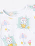 LC Waikiki Crew Neck Printed Baby Girl Shorts Pajama Set
